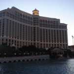 The infamous Bellagio fountain lake