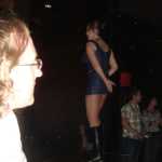 Dancing girls at one of the bars at the MGM Grand