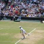 A photo-still of one of Murray's returns!