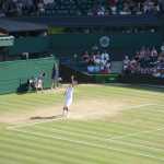 Another photo capturing the power of the Federer serve...