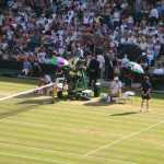 Federer probably is thinking who he will be playing next.