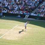 Federer managed to return some amazing shots...