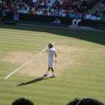 Preparing himself for the next Berdych serve.