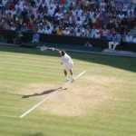 This truly illustrates the power Federer had in his serves!