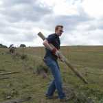 Jeremy hard at work! That pole was taller than me - lol!