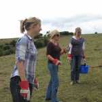 The ladies inspecting the men's work :) !!