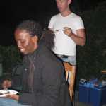Strange positioning shot there...are you eating off Ethel's hair?