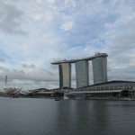 Marina Bay being prepared for the show...