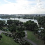 ...the lake flows around the Gardens...