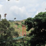 The 'suspension' bridge leading up to the Monkey God