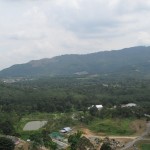 Farm land below