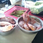 Fresh fish and vegetables!