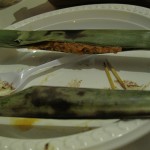 Fish paste in a Banana Leaf - Delicious!