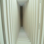 Looking up from one of the corridors within the Marina Bay Sands Hotel