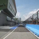 Looking down the Pit Straight