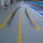 Here's the McLaren Pit Skid Marks