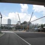Looking at the Remnants of the Turn 1 Grandstand