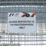 One of the 'access restrictions' notices left on the dismantled fencing