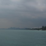 Gloomy skies over Marina Bay (in the distance)
