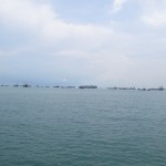 The horizon from the beach