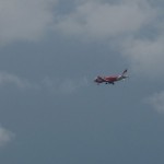 Air Asia aircraft coming in to land