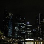 Looking towards the Marina Bay Financial Centre
