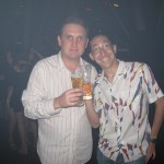 Enjoying our drinks