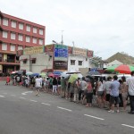 Long queues for the Chicken Rice Balls