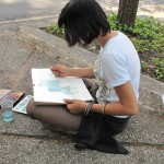 Art Student Hard At Work