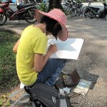 Art Student Hard At Work