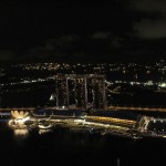Looking down over the Marina Bay Sands Hotel Complex
