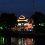 Even the Tourist Information Centre is lit up nicely!