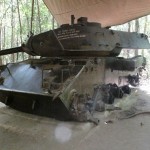 One of the M41 US-tanks destroyed