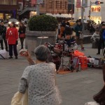 Dancing Old Lady and a Talented Drummer
