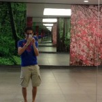 Funny Mirrors in the MRT Walkway