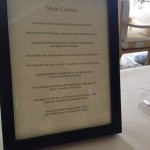 The delightful main course menu