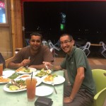 Enjoying our Dinner